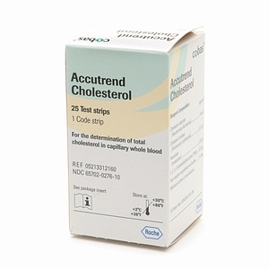 Accutrend cholesterol teststrips, 25pcs