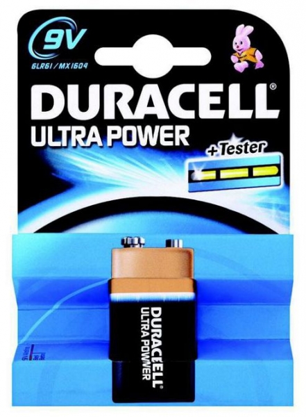 Battery Duracell ultra power 9V, 1pce