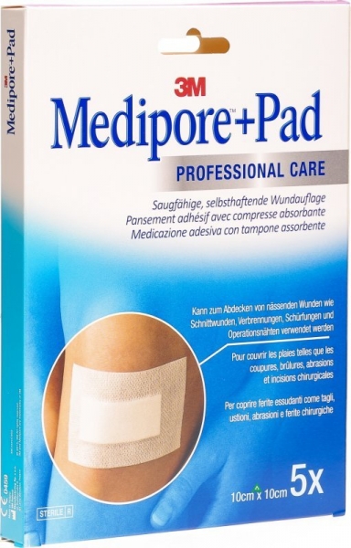 Medipore with pad 10x10cm, 5pcs