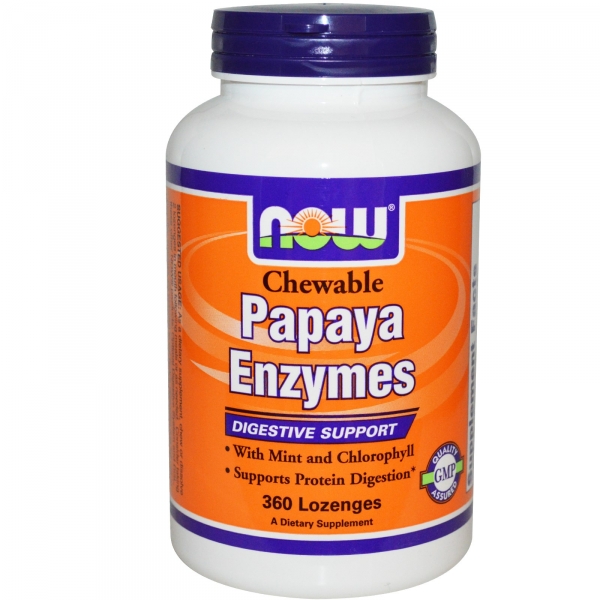Papaya enzymes chewable, 180 tablets