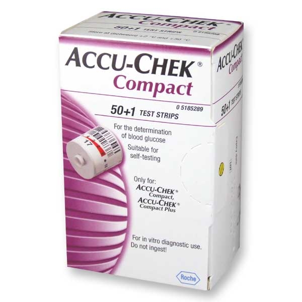 Accu-Chek Compact Glucose strips, 17 pieces