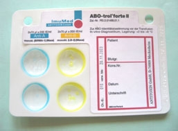 ABO-Trol forte II Test Card A/B/O, 50pcs