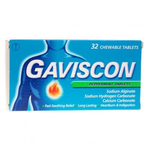 Gaviscon chew tablet peppermint, 32pcs
