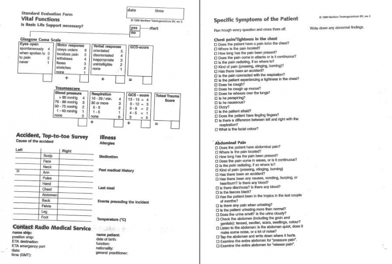 Medical Card / Evaluation Form