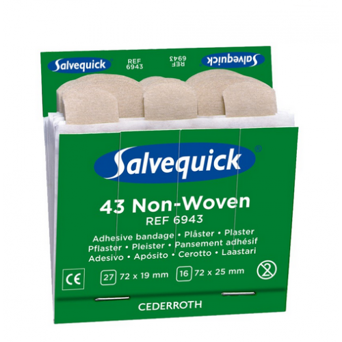 Salvequick plaster non-woven (6x43pcs), 258pcs
