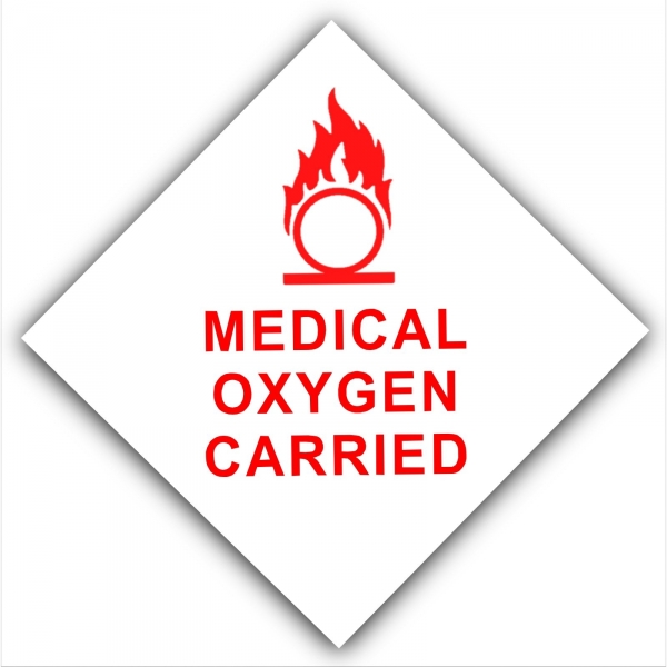 Safety sign Medical Oxygen 200x200mm, 1pce