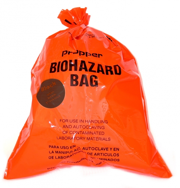 Bio Hazard wastebag 914x610mm orange, 50 pieces