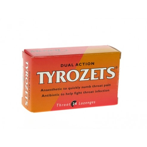 Tyrozets throat, 24 lozenges