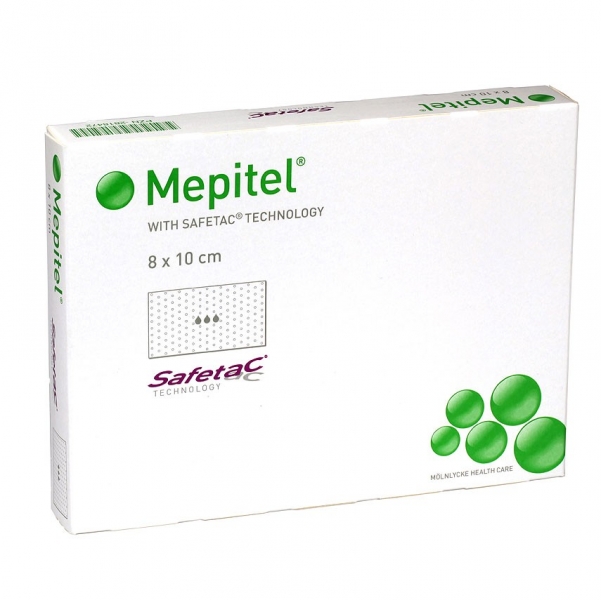 Mepitel silicon bandage 8x10cm sterile, 5pcs