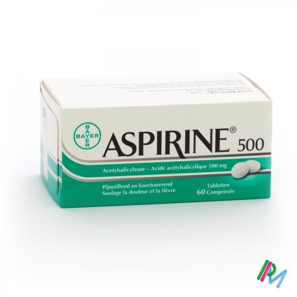 Aspirin 500mg  tablet, 20pcs